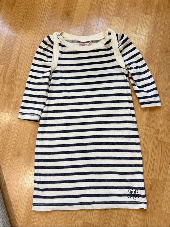 Juicy Couture Dresses & Skirts - Juicy Couture Striped Cotton Mini Dress Navy White Size S 2011